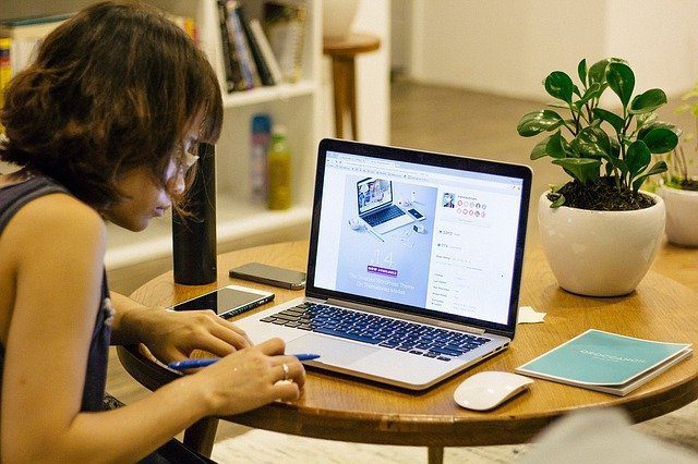 self employed person working