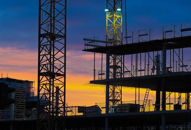 scaffolding at construction site